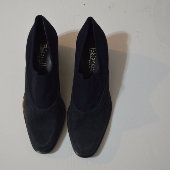 FABIANELLI Italy Leather/Fabric Upper Synthetic Sole Black SlipOn Shoes 7 1/2 M - Picture 5 of 7